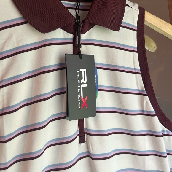 NWT RLX Ralph Lauren Women Striped Sleeveless Zip Airflow Polo Golf Dress Size S - Picture 6 of 13